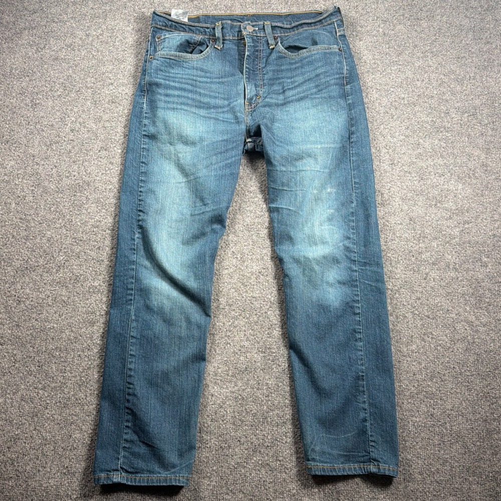 Levis 502 Taper Jeans Mens 34x30 Blue Medium Wash Stretch Denim 29507-0004